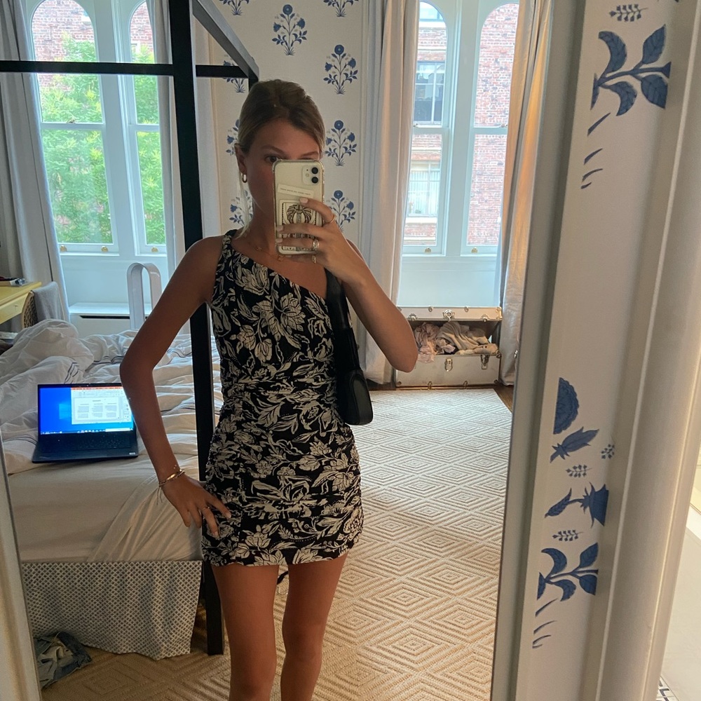 Zara black and white minidress